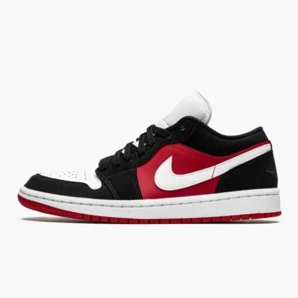 Air Jordan 1 Low WMNS Black White Gym Red
