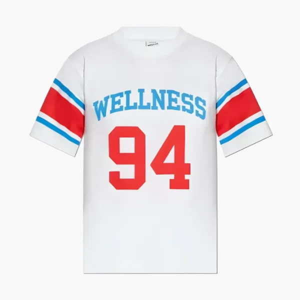 Sporty & Rich Wellness 94 Rugby Crewneck T-Shirt White