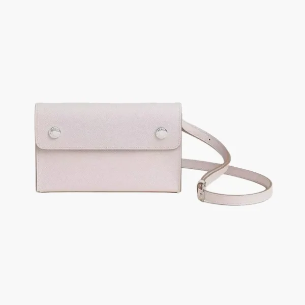 Hermès Snap Cow Leather Shoulder Bag Light Purple