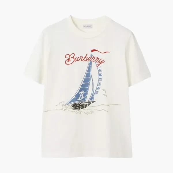 Burberry Printed crew neck t-shirt White
