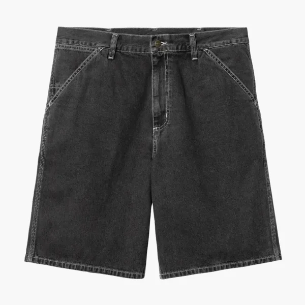 Carhartt WIP Single Knee Denim Shorts Black