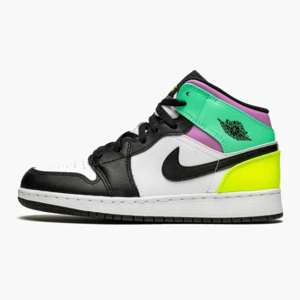 Air Jordan 1 Mid GS Pastel Black Toe