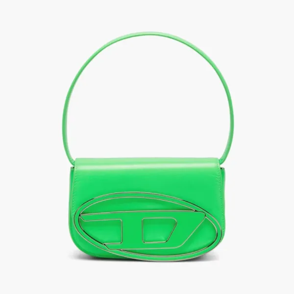 Diesel 1DR Shoulder Bag Neon Leather Green Fluo