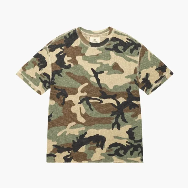 Stussy Pigment Dyed Short-Sleeve Thermal  Camo