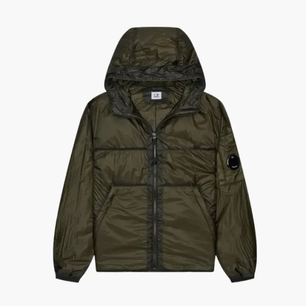 C.P. Company Men's Nada Shell Hooded Windbreaker Jacket Green
