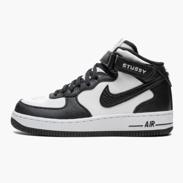 Air Force 1 Mid Stussy - Light Bone Black