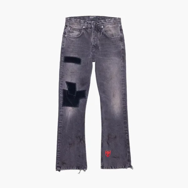 Enfants Riches Déprimés Patchwork Flare Jeans Black