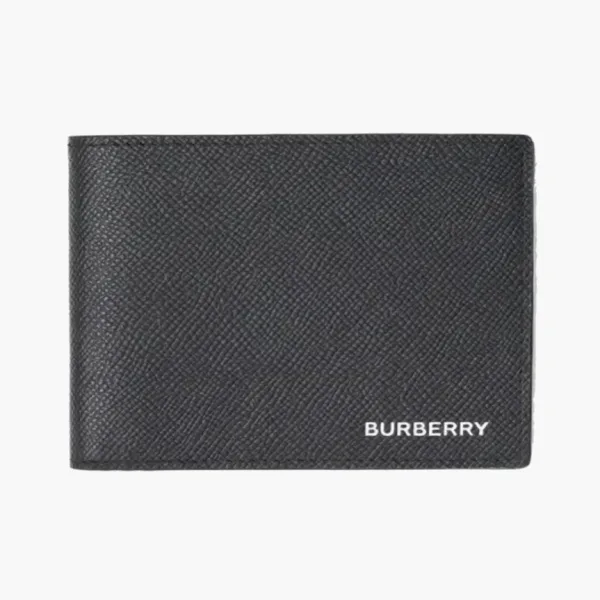 Burberry Grainy Leather International Bifold Wallet Black