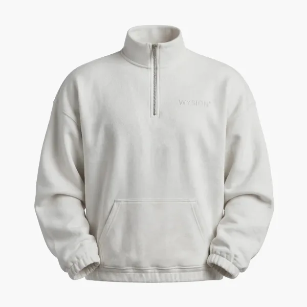 WYSION ZIP SWEATSHIRT BONE WHITE