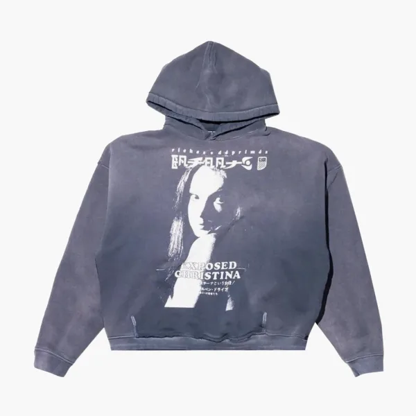 Enfants Riches Déprimés Exposed Christina Hoodie Sun Faded Black