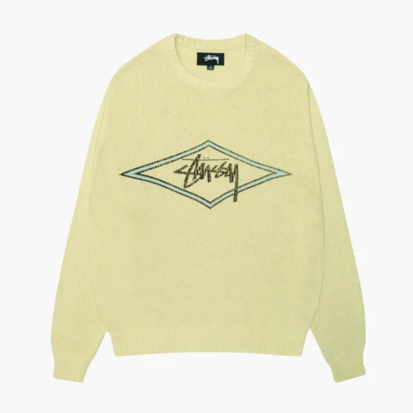 Stussy Surf Team Sweater Faded Lime