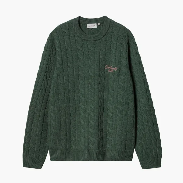 Carhartt WIP Signature Knit Crew Sweater Green