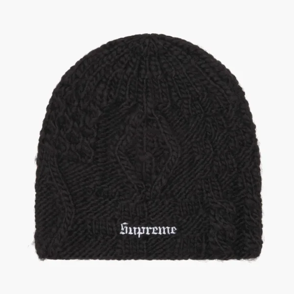 Supreme Block Knit Beanie Black