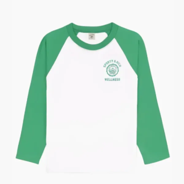 Sporty & Rich Ny Running Club Long-sleeve T-shirt White Green
