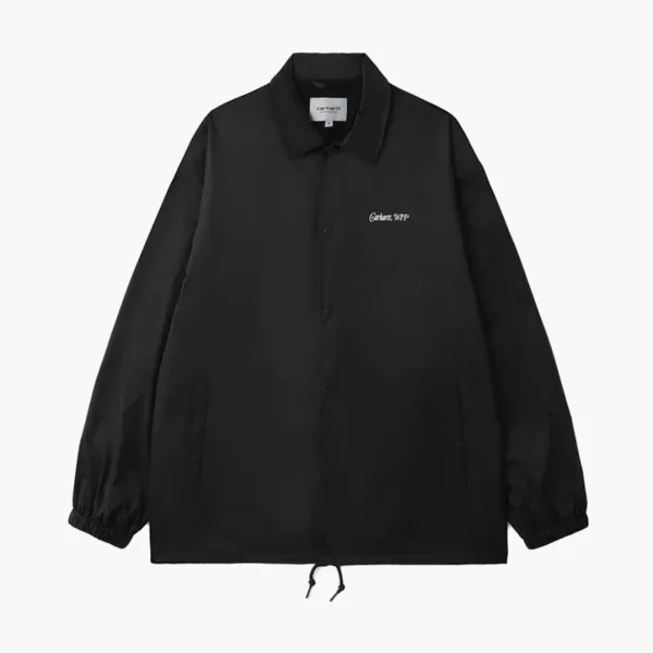 Carhartt WIP Script Logo Coach Jacket Black