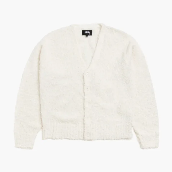 Stussy Textured Cardigan Off White