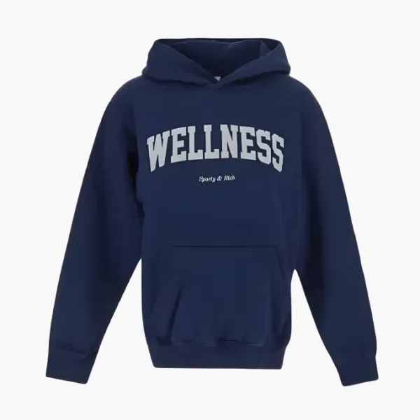 Sporty & Rich Welness Cotton Hoodie Blue