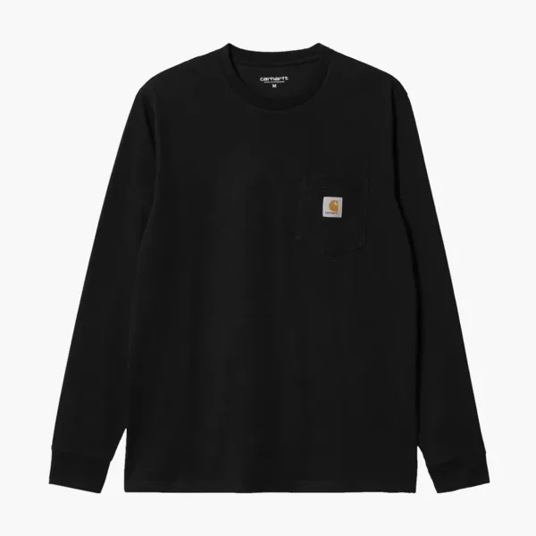 Carhartt WIP Pocket Long-Sleeve T-Shirt Black