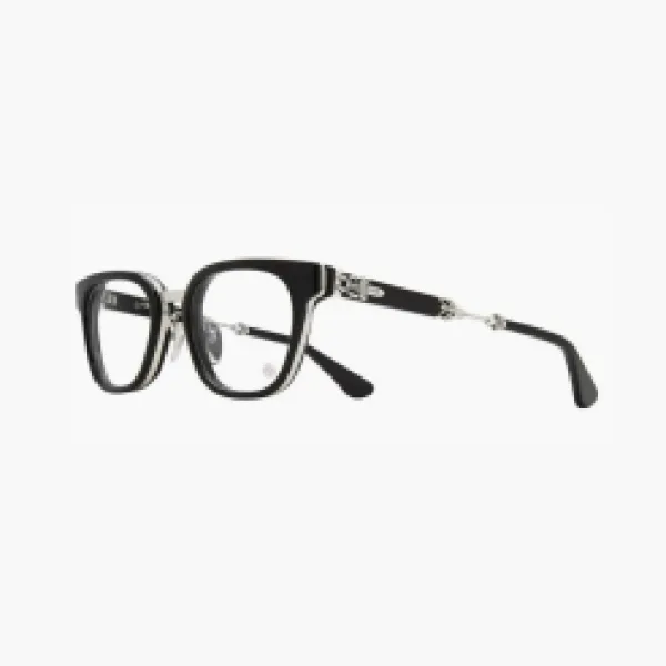 Chrome Hearts Duck Butter Black Shiny Eye Glasses Silver