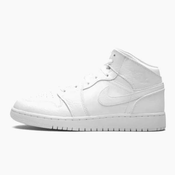 Air Jordan 1 Mid GS Triple White