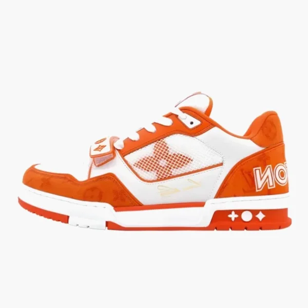 Louis Vuitton Trainer Line Sneaker White Orange
