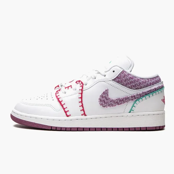Air Jordan 1 Low White Light Bordeuax