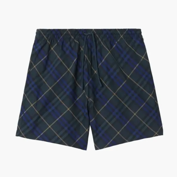 Burberry Check Swim Shorts  Midnight