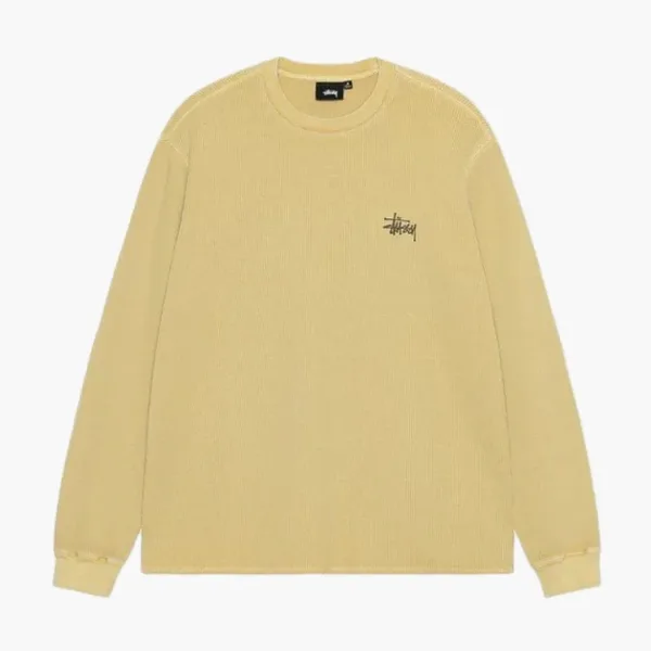 Stussy Basic Stock Long Sleeve Thermal Yellow