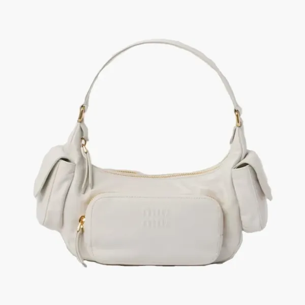 Miu Miu Nappa Leather Pocket Bag White