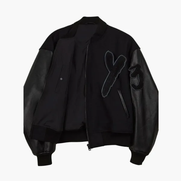 Y-3 Letterman Jacket triple Black