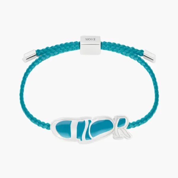 DIOR Brass Polyester Resin Bracelets Men's Blue