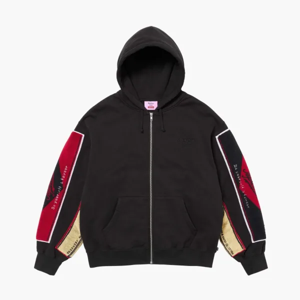 Supreme x Martine Rose Towel Zip Up Hooded Sweatshirt Black