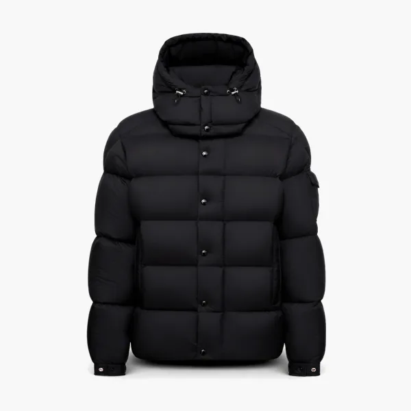 Moncler Hooded Down Jacket Matte Black