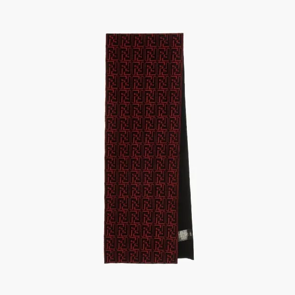 Fendi Over Wool Muffler Red
