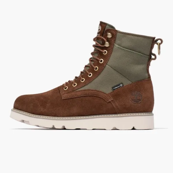 Timberland Vibram Waterproof Leather And Fabric Boots Dark Brown Suede