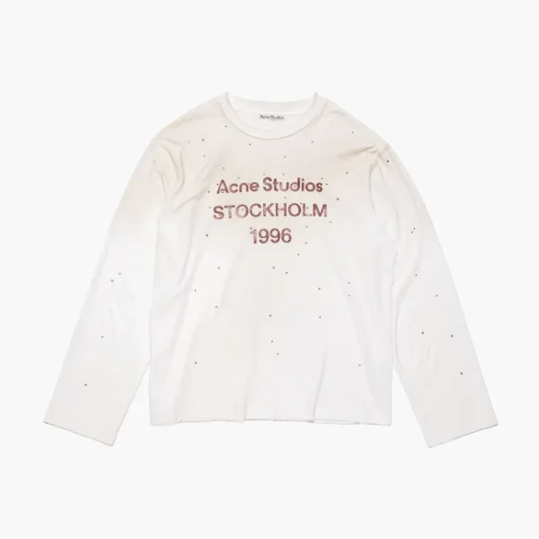 Acne Studios Logo T-Shirt Dusty White