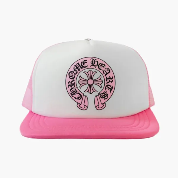 Chrome Hearts Matty Boy Sex Records Horse Shoe Trucker Hat Pink/White