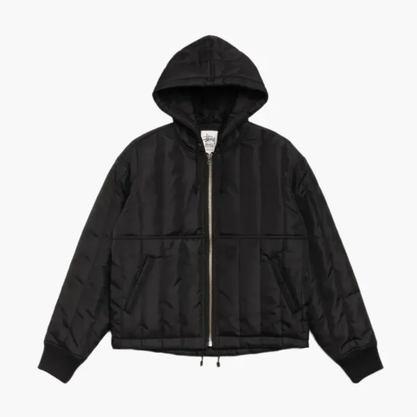 Stussy Quilted Nylon Work Jacket Black