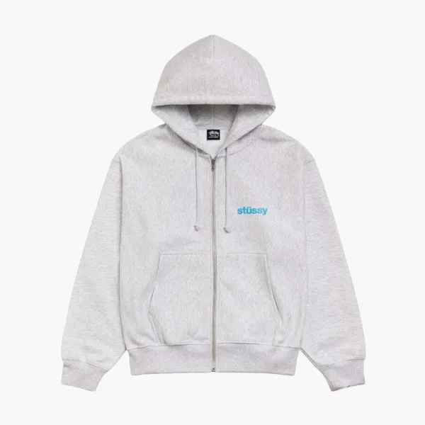 Stussy Built Tough Zip Hoodie Ash Heather