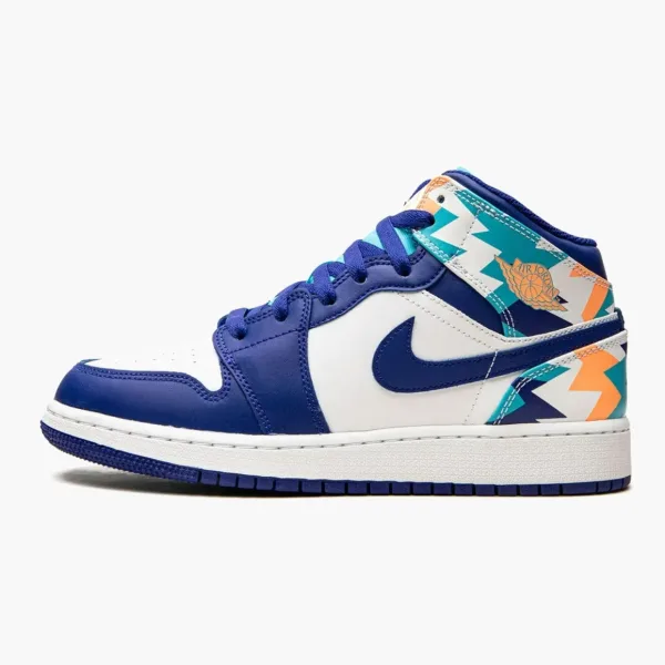 Air Jordan 1 Mid GS Geometric Print