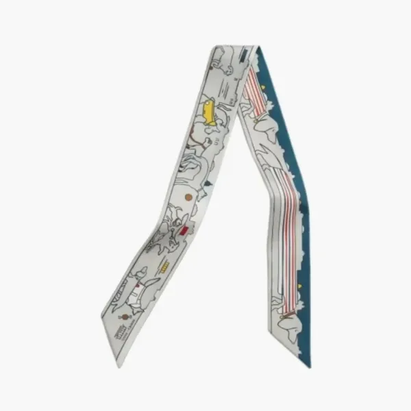 Hermes Silk Scarf Grey