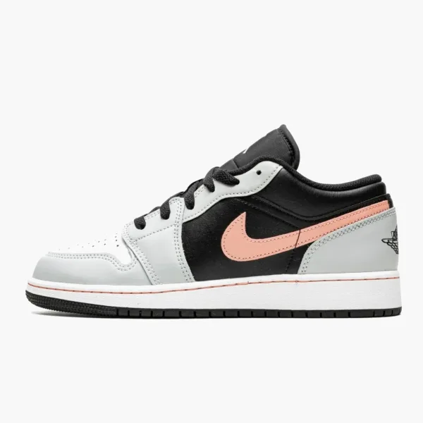 Air Jordan 1 Low GS Black Grey Pink