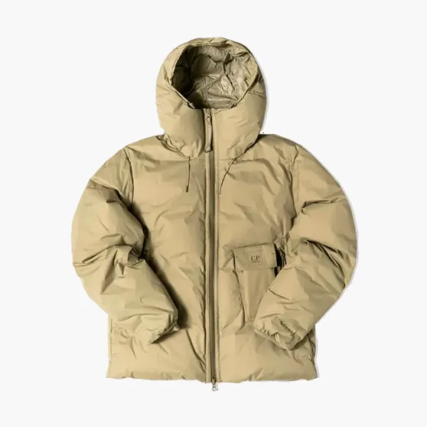 C.P. Company Logo Down Jacket Beige
