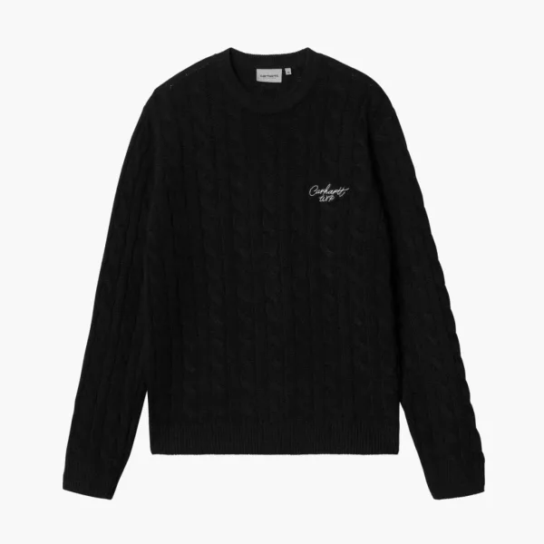 Carhartt WIP Signature Knit Crew Sweater Black