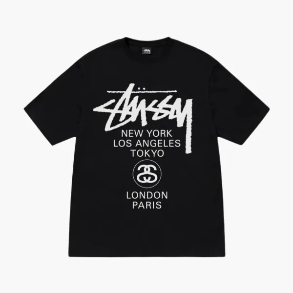 Stussy World Cruise Tee Black