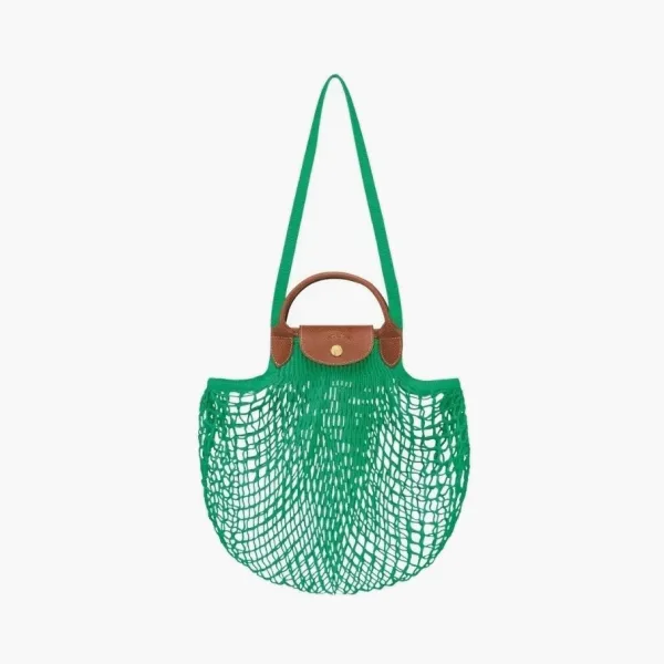 Longchamp Le Pliage Filet Top Handle Bag  Green