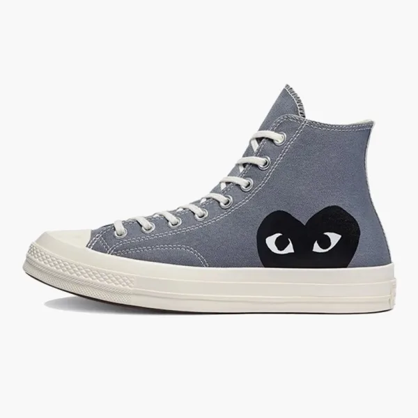 Comme des Garcons Play x Converse Chuck 70 High Steel Gray