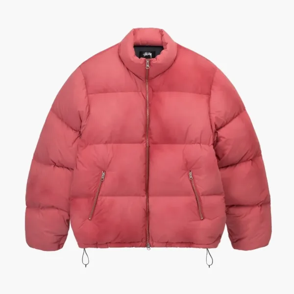 Stussy Recycled Nylon Down Puffer Faded Red