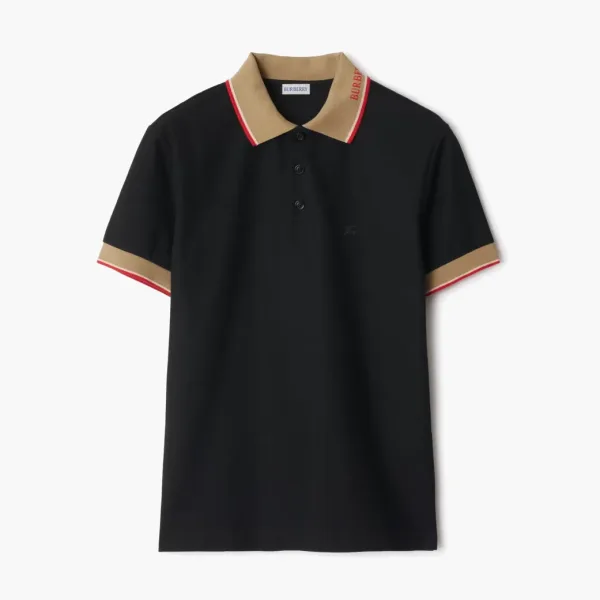 Burberry Cotton Polo Shirt Black