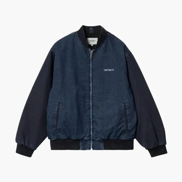 Carhartt WIP Paxon Denim Bomber Jacket Indigo Blue